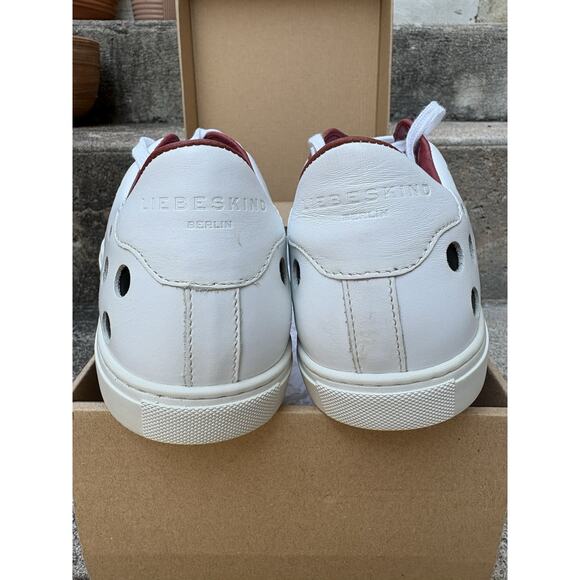 Liebeskind Sneakers Womens Size 9 Leather White Black Holes Lace Up Quiet Luxury - Picture 8 of 15